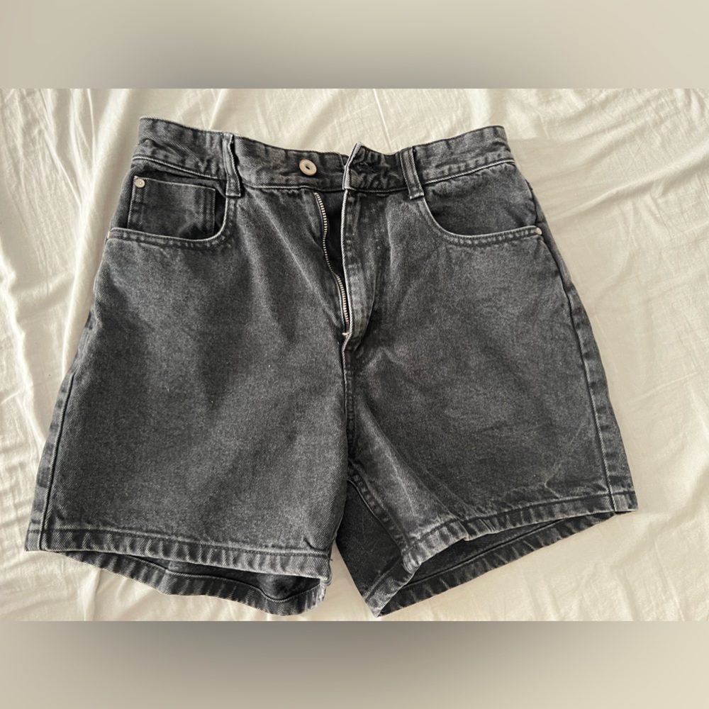 Zara size high rise shorts faded black.